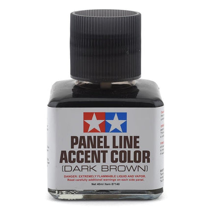 TAM87140, Tamiya Panel Line Accent Color (Dark Brown) (40ml)