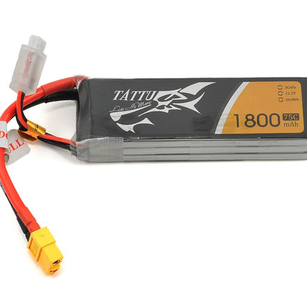 TAT1800-111-75C, Tattu 3S LiPo Battery 75C (11.1V/1800mAh) (JST-XH)