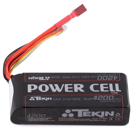 TEKTT1609, Tekin Power Cell 3S 120C Graphene LiPo Battery (11.1V/4200mAh)