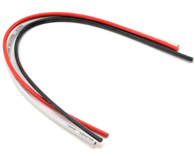 TEKTT3011, Tekin 12awg Silicon Power Wire Pack (Black/Red/White) (12")