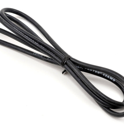 TEKTT3013, Tekin 12awg Silicon Power Wire (Black) (3')
