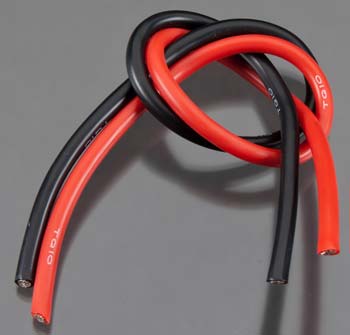 TQW1102, 10 Gauge Super Flexible Wire - 1' ea. Black and Red