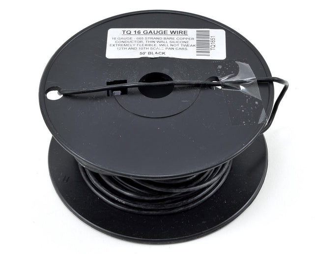 TQW1651, TQ Wire 16awg Silicone Wire (Black) (50')