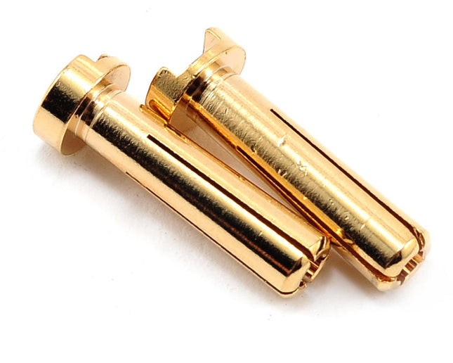 TQW2501, TQ Wire 4mm Low Profile Male Bullet Connectors (Gold) (18mm) (2)