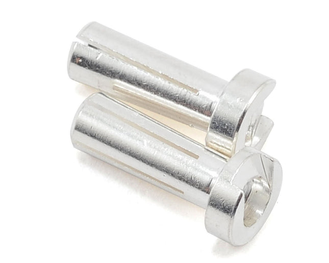 TQW2504, TQ Wire 4mm Low Profile Male Bullet Connectors (Silver) (14mm) (2)