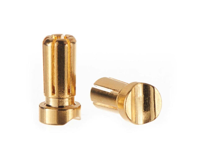 TQW2509, TQ Wire 5mm Gold Plated Bullet Connector (2) (13mm Long)