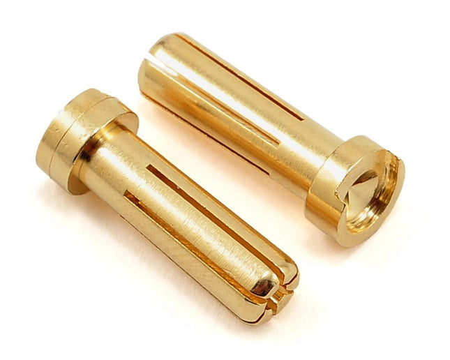 TQWC2507, TQ Wire 5mm "Low Profile" Male Bullet Connector (Gold) (2)