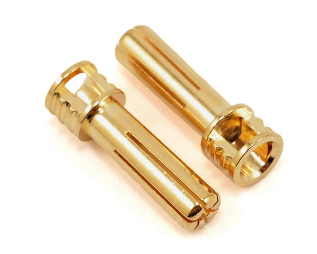 TQWC2508, TQ Wire 5mm "Flat Top" Male Bullet Connector (Gold) (2)