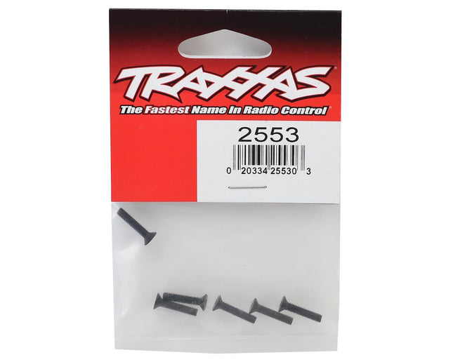 TRA2553, Traxxas 3X15mm Flat Head Machine Screw (6)