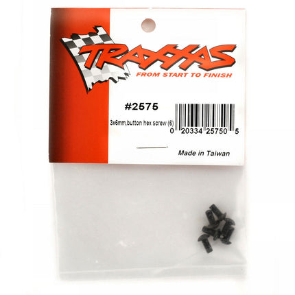 TRA2575, Traxxas 3x6mm Button Head Screws (6)