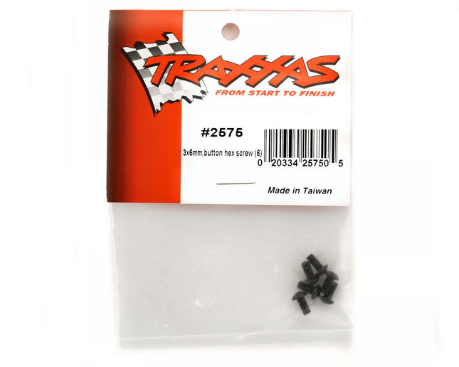 TRA2575, Traxxas 3x6mm Button Head Screws (6)