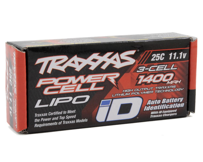 TRA2823X, Traxxas 3S "Power Cell" 25C LiPo Battery w/iD Traxxas Connector (11.1V/1400mAh)