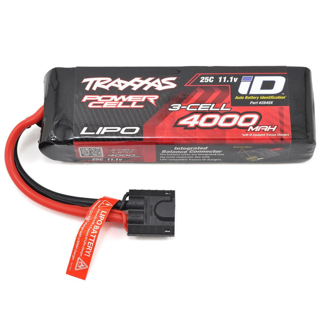 TRA2849X, Traxxas 3S "Power Cell" 25C LiPo Battery w/iD Traxxas Connector (11.1V/4000mAh)