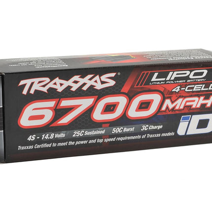 TRA2890X, Traxxas 4S "Power Cell" 25C LiPo Battery w/iD Traxxas Connector (14.8V/6700mAh)