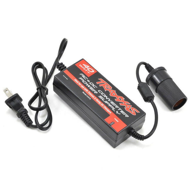 TRA2976, Traxxas 40w AC to DC Power Supply Adapter