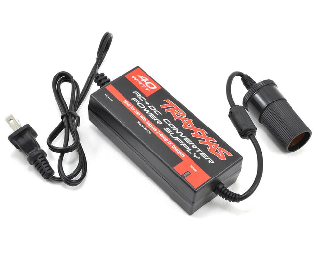 TRA2976, Traxxas 40w AC to DC Power Supply Adapter