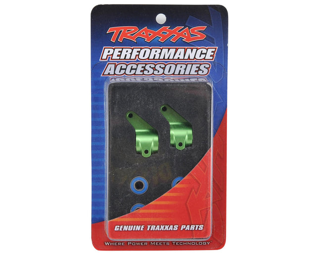 TRA3636G, Traxxas Aluminum Steering Blocks w/Ball Bearings (Green) (2)
