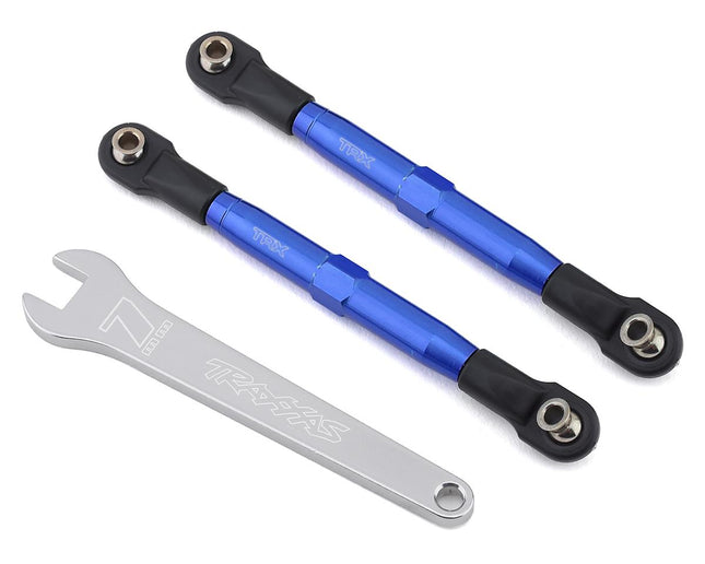 TRA3643X, Traxxas Aluminum 49mm Camber Link Turnbuckle (Blue) (2)