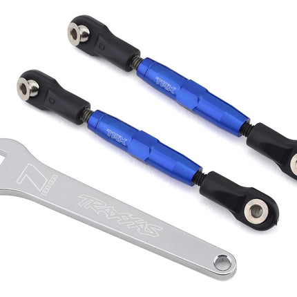 TRA3644X, Traxxas Aluminum 39mm Camber Link Turnbuckle (Blue) (2)