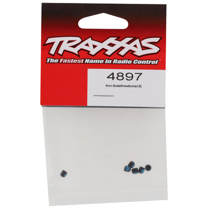TRA4897, Traxxas 4mm Set Screws w/Threadlock (6)
