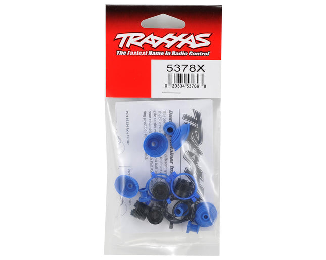 TRA5378X, Traxxas Revo Pivot Ball Caps w/ dust boots, rubber (4)/ dust plugs, rubber (4)/ dust