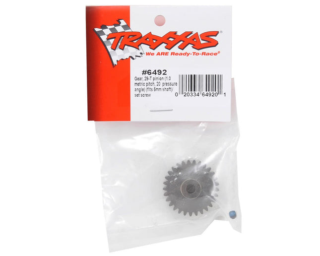 TRA6492, Traxxas Steel Mod 1.0 Pinion Gear w/5mm Bore (29T)