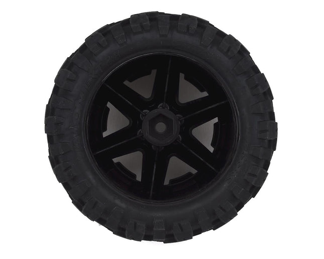 TRA6773, Traxxas Rustler 4x4 Talon EXT 2.8" Pre-Mounted Tires w/RXT Wheels (2) (Black)