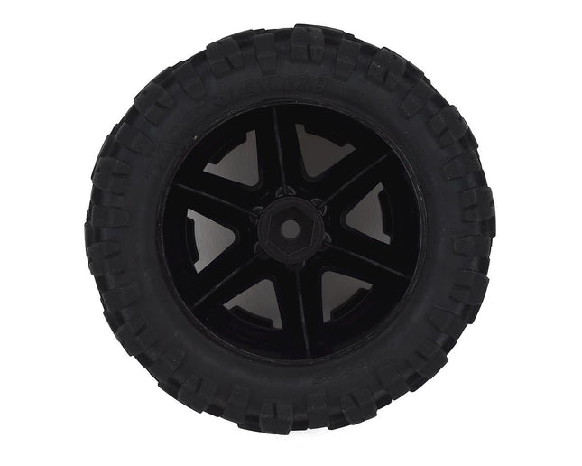 TRA6773X, Traxxas Rustler 4x4 Talon EXT 2.8" Pre-Mounted Tires w/RXT Wheels (2) (Black Chrome)
