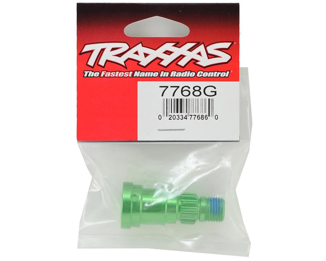 TRA7768G, Traxxas X-Maxx/XRT Aluminum Stub Axle (Green) (use with TRA7750X)