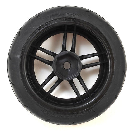 TRA8373, Traxxas 4-Tec 2.0 1.9" Response Front Pre-Mounted Tires w/Split-Spoke Wheels (Black Chrome) (2)