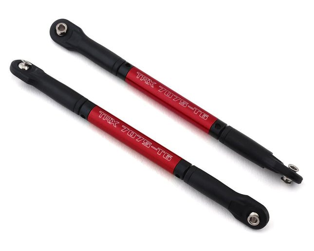 TRA8619R, Traxxas E-Revo 2.0 Aluminum Heavy-Duty Steering Link Push Rods (Red) (2)