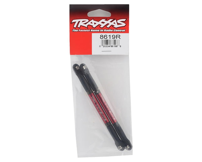 TRA8619R, Traxxas E-Revo 2.0 Aluminum Heavy-Duty Steering Link Push Rods (Red) (2)
