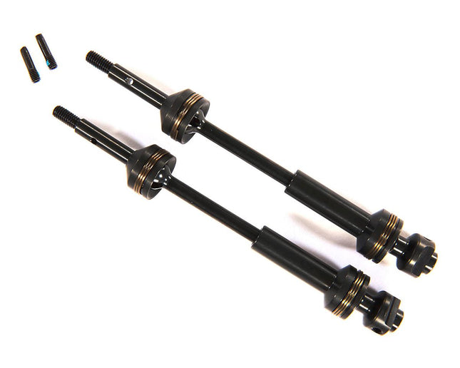 TRA9052X, Traxxas Rear Steel-Spline Constant-Velocity Driveshafts (2) (Complete Assembly)