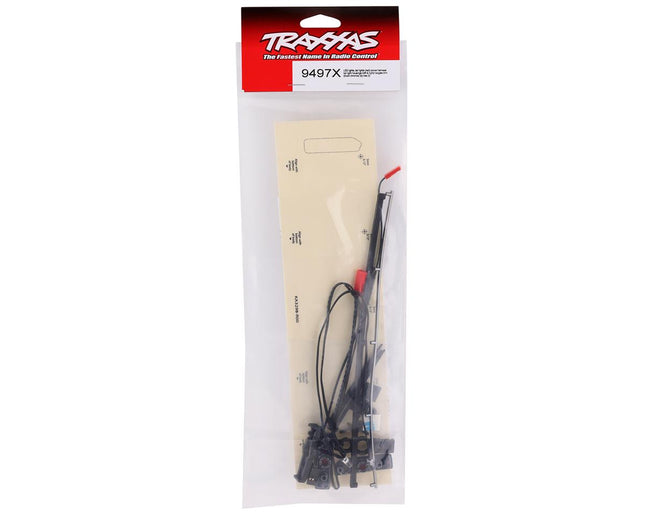 TRA9497X, Traxxas Drag Slash LED Tail Light Set w/Power Harness (Black Chrome)