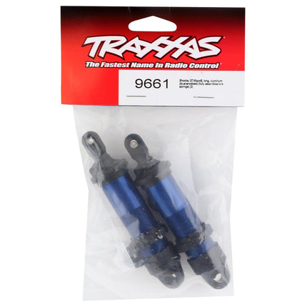 TRA9661, Traxxas Sledge GT-Maxx Aluminum Shocks (Blue) (Long)