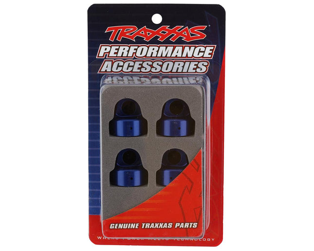 TRA9664X, Traxxas Sledge Aluminum Gt-Maxx Shock Caps (Blue) (4)