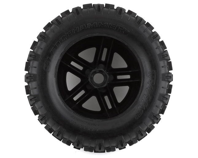 TRA9672, Traxxas Sledge Pre-Mounted 3.8" Sledgehammer Tires (Black) (2) w/17mm Hex