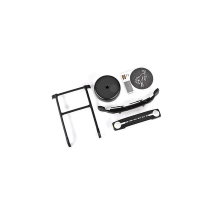 TRA9715, Traxxas Roof Rack/ Spare Tire Cover/Cowl/Grille