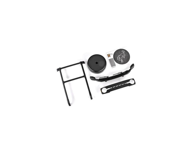 TRA9715, Traxxas Roof Rack/ Spare Tire Cover/Cowl/Grille