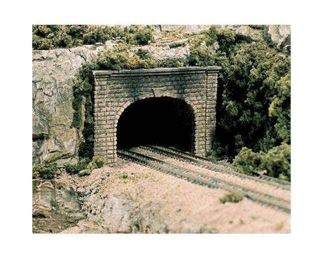 WOOC1257, HO Double Tunnel Portal, Cut Stone