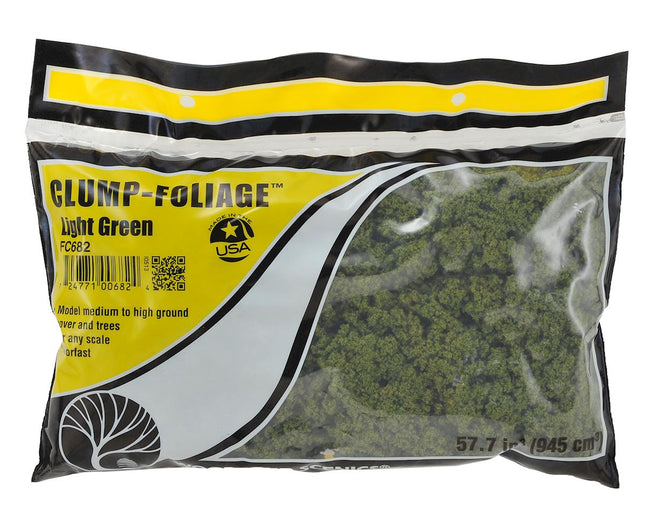 WOOFC682, Clump-Foliage Bag, Light Green/55 cu. in.