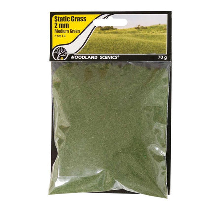 WOOFS614, Static Grass, Medium Green 2mm