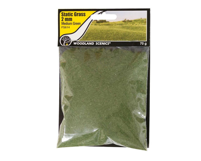 WOOFS614, Static Grass, Medium Green 2mm