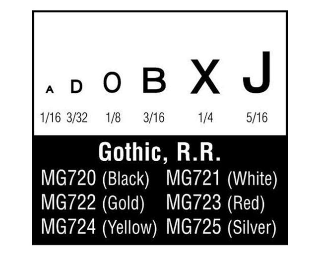 WOOMG721, Gothic Letters, White