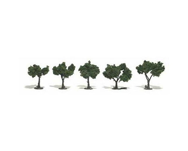 WOOTR1502, Ready-Made Tree, Medium Green 1.25-2" (5)