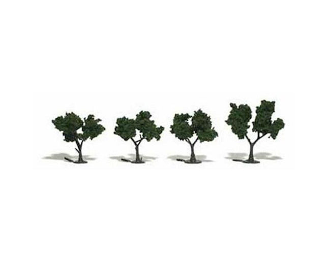 WOOTR1504, Ready-Made Tree, Medium Green 2-3" (4)