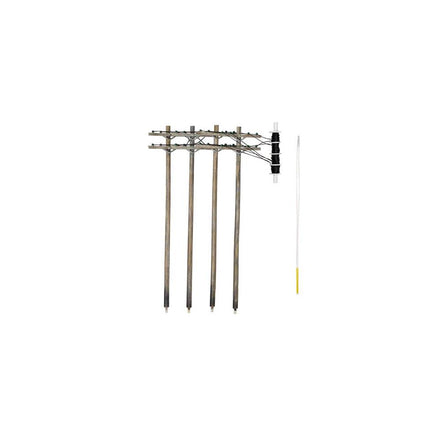 WOOUS2281, O Wired Poles Double Crossbar