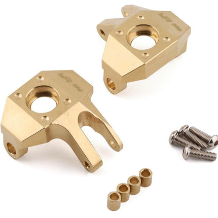 YEA-AXSC-008, Yeah Racing Axial SCX10 II High Mass Brass Left & Right Steering Knuckles (2)