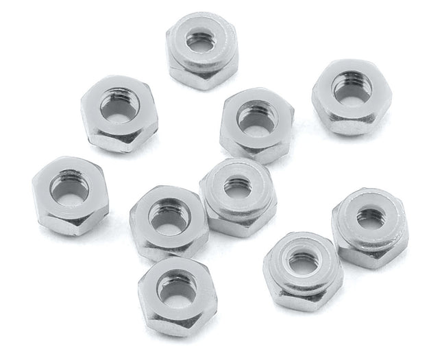 YEA-LN-M4-SV, Yeah Racing 4mm Aluminum Lock Nut (10) (Silver)