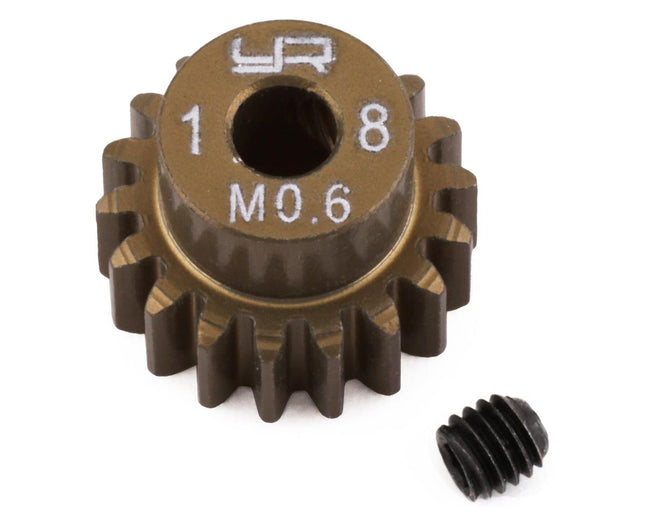 YEA-MG-06P18T, Yeah Racing Mod 0.6 Hard Coated Aluminum Pinion Gear (18T)